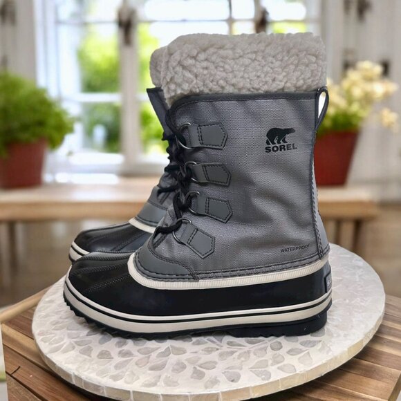 Sorel Winter Carnival WP Women’s Waterproof Boot Size 8.5 Gray Insulated Snow - Picture 4 of 14
